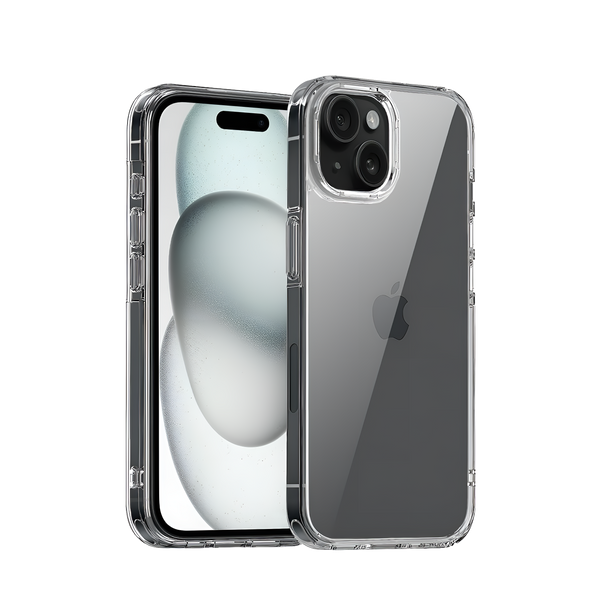 Clear iPhone 15 Case with Tough Transparent Acrylic Back 200Pcs